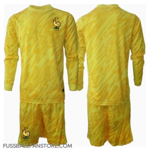 Frankreich Torwart Replik Heimtrikot Kinder EM 2024 Langarm (+ Kurze Hosen)